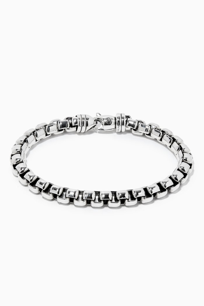 

Extra-Large Box Chain Bracelet in Sterling Silver