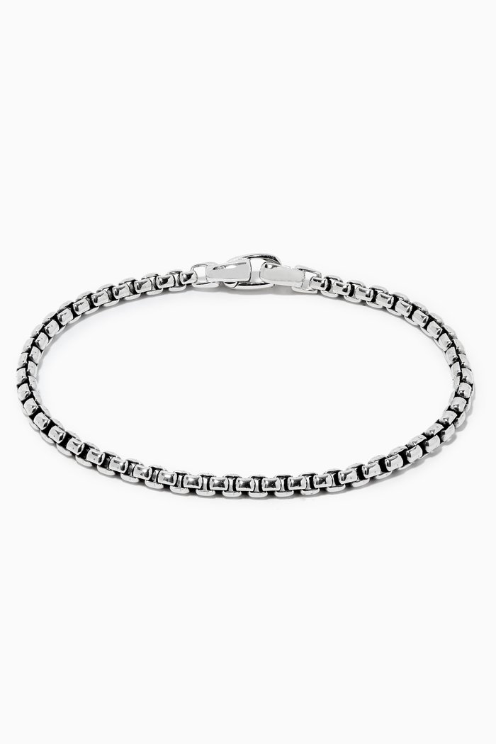 

Medium Box Chain Bracelet in Sterling Silver