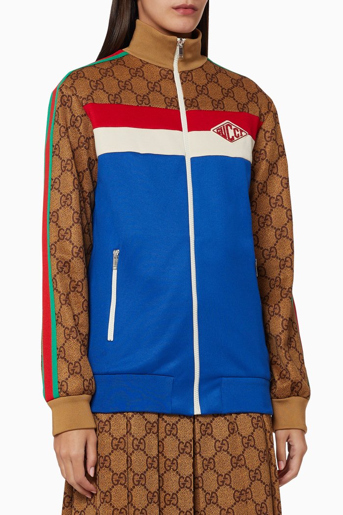 

GG Technical Jersey Jacket, Blue