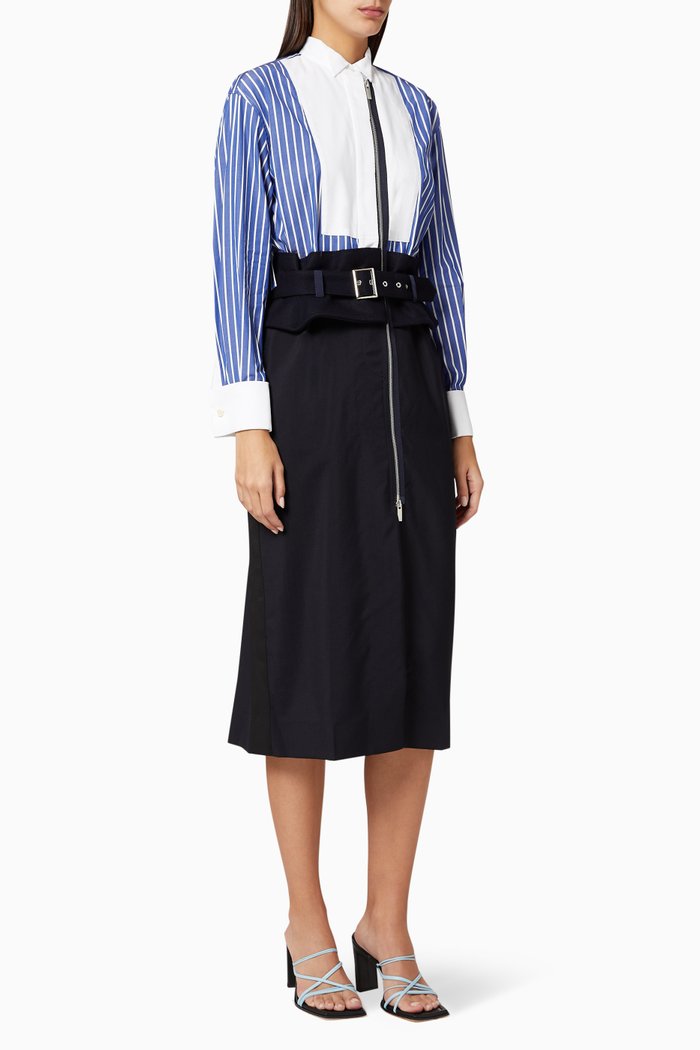 

Suiting Belted Dress, Blue