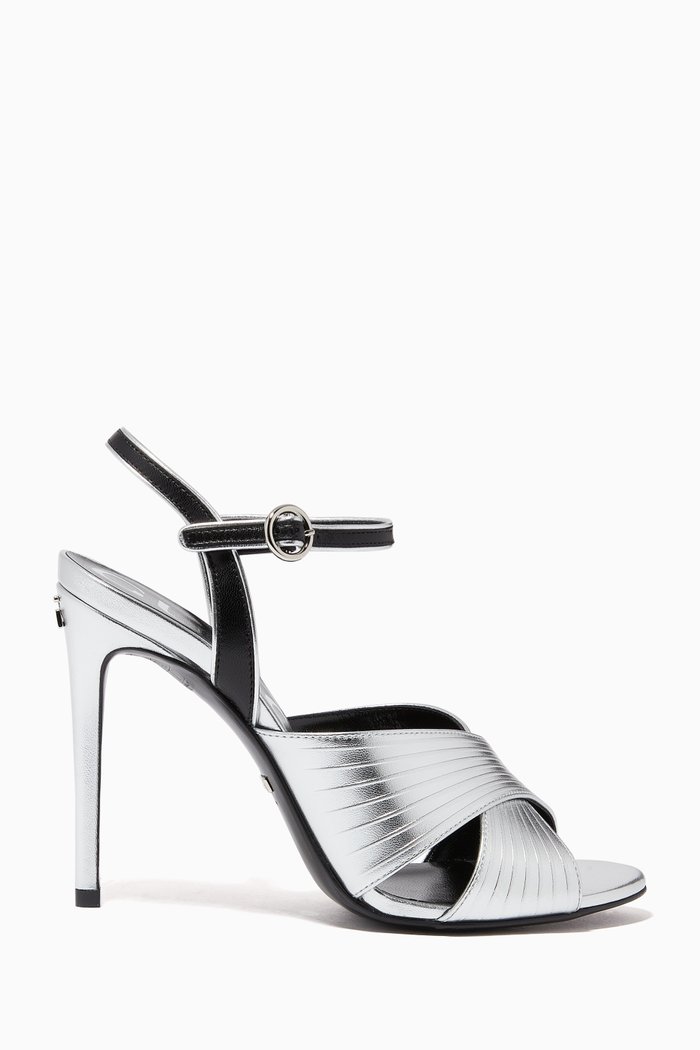 

Betsy 105 Sandals in Metallic Leather, Silver