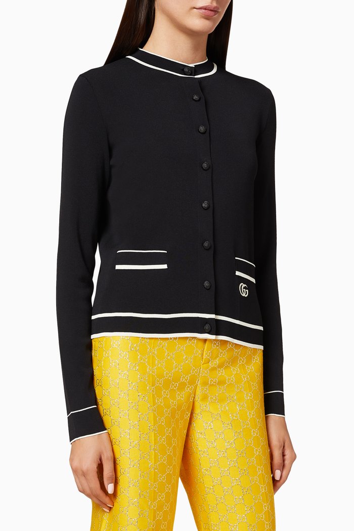 

Fine Viscose Cardigan, Black