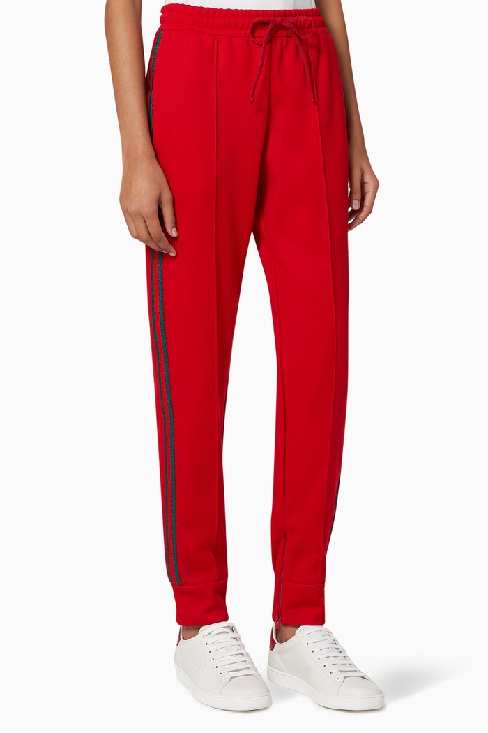 

Cherry Logo Jersey Track Pants, Red