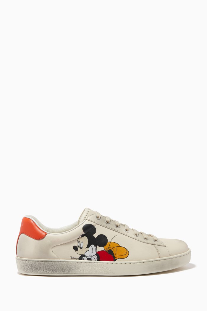 

x Disney Ace Sneakers in Leather, Neutral