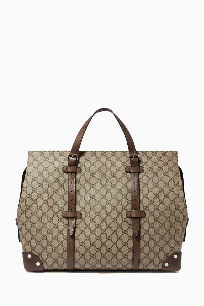 

GG Duffle Bag in Supreme Canvas, Neutral