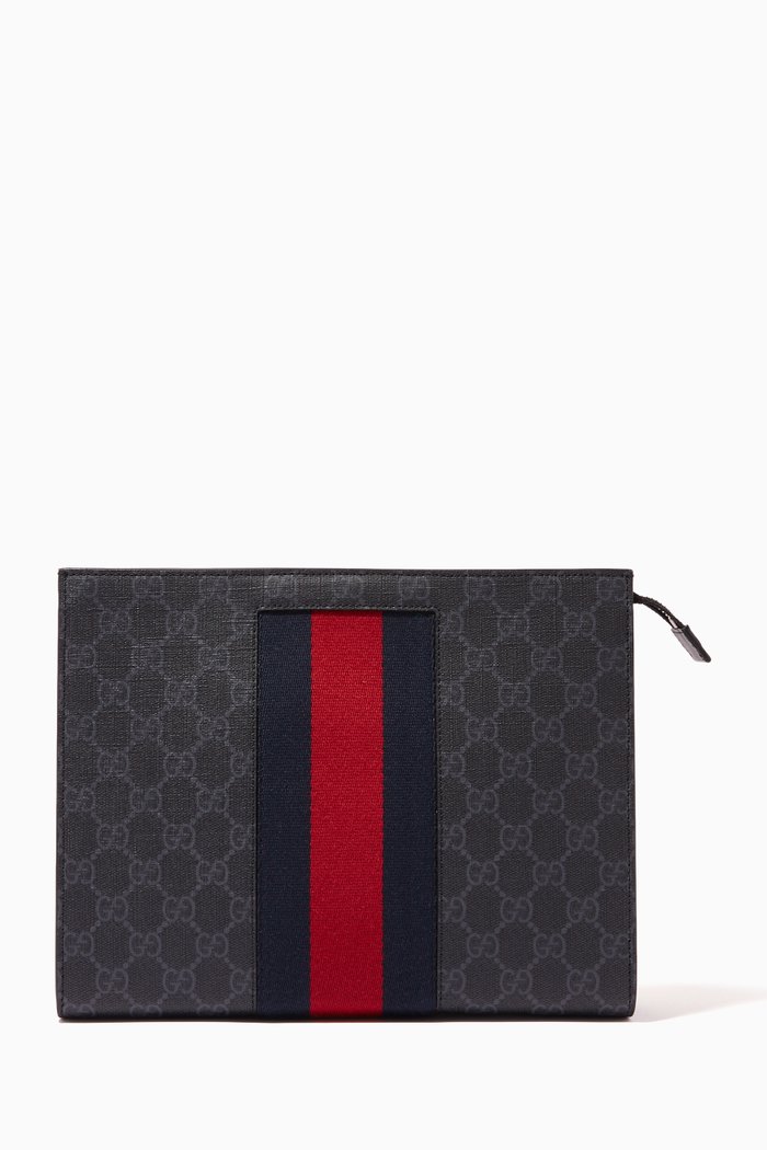 

GG Supreme Web Pouch in Canvas, Black