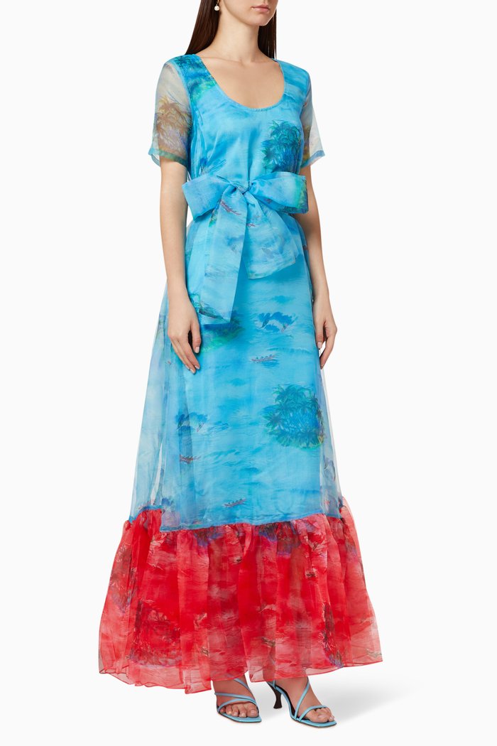 

Hala Organza Dress, Blue
