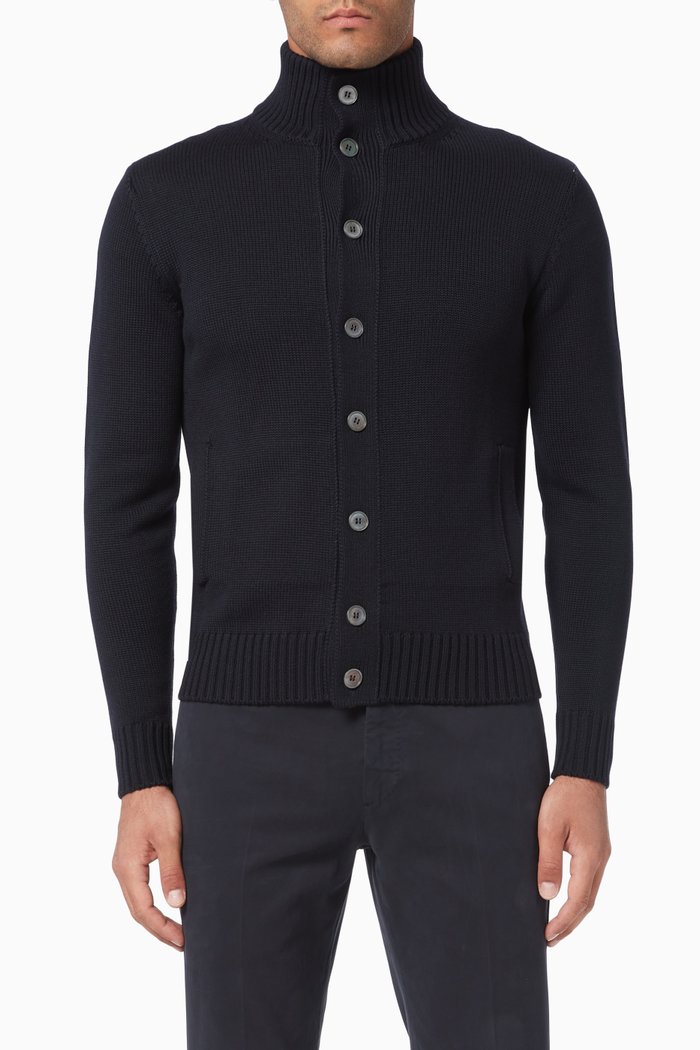 

Zanone Button Up Cardigan, Blue