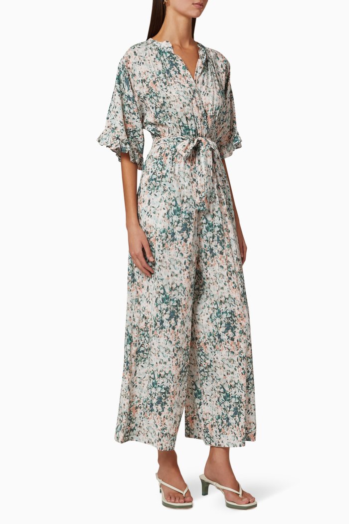 

Estella Printed Jumpsuit, Green