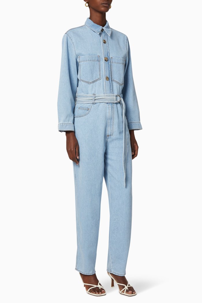 

Lennon Denim Jumpsuit, Blue