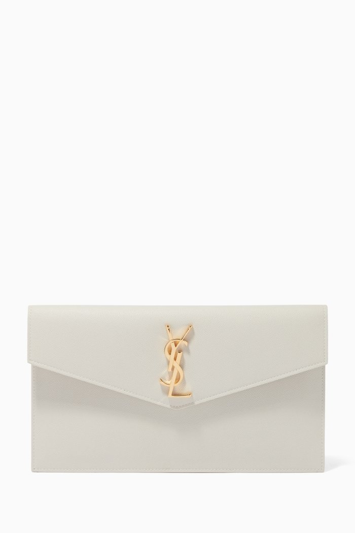 

Uptown Pouch in Grain de Poudre Embossed Leather, Neutral