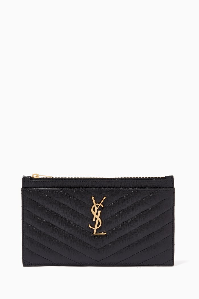 

Cassandre Bill Pouch in Matelassé Leather, Black