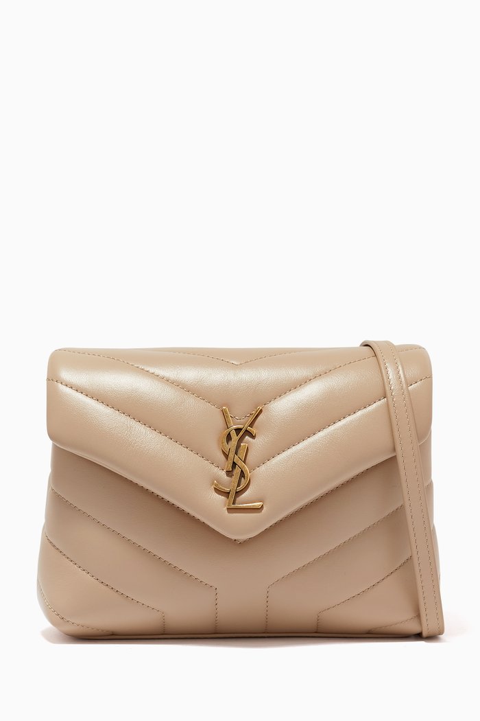 

Loulou Toy Bag in Y-Quilted Leather, Neutral