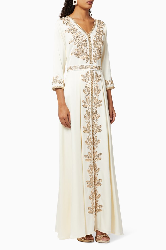 

Embellished Belted Dress, Neutral
