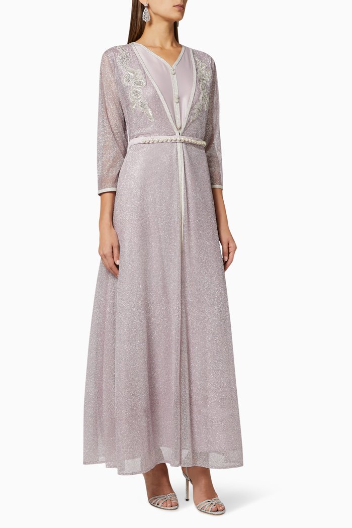 

Moroccan-Style Kaftan Set, Purple