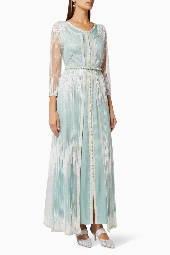 

Moroccan-Style Kaftan Set, Green