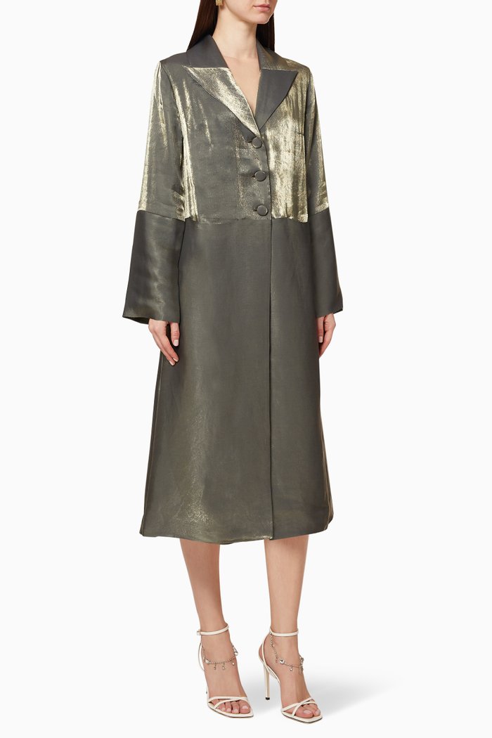 

Metallic Midi Jacket, Green