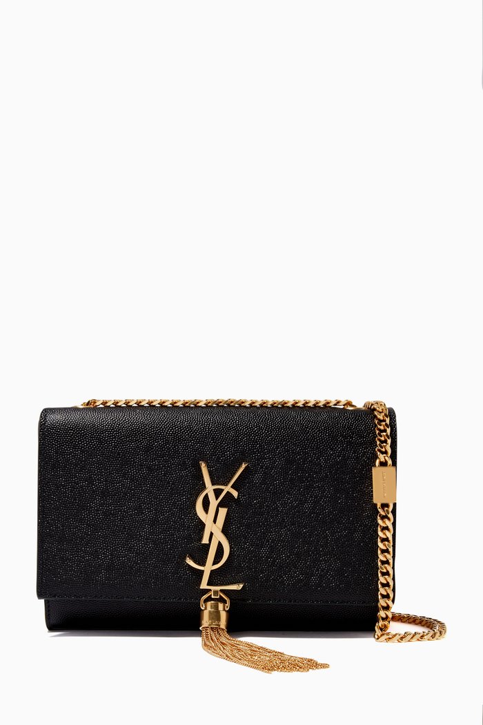 Small Kate Bag in Embossed Leather, Black
