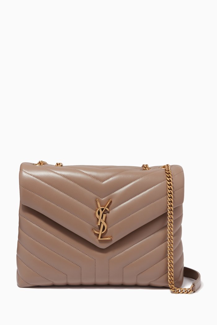 

Medium Loulou Bag in "Y" Matelassé Leather, Neutral