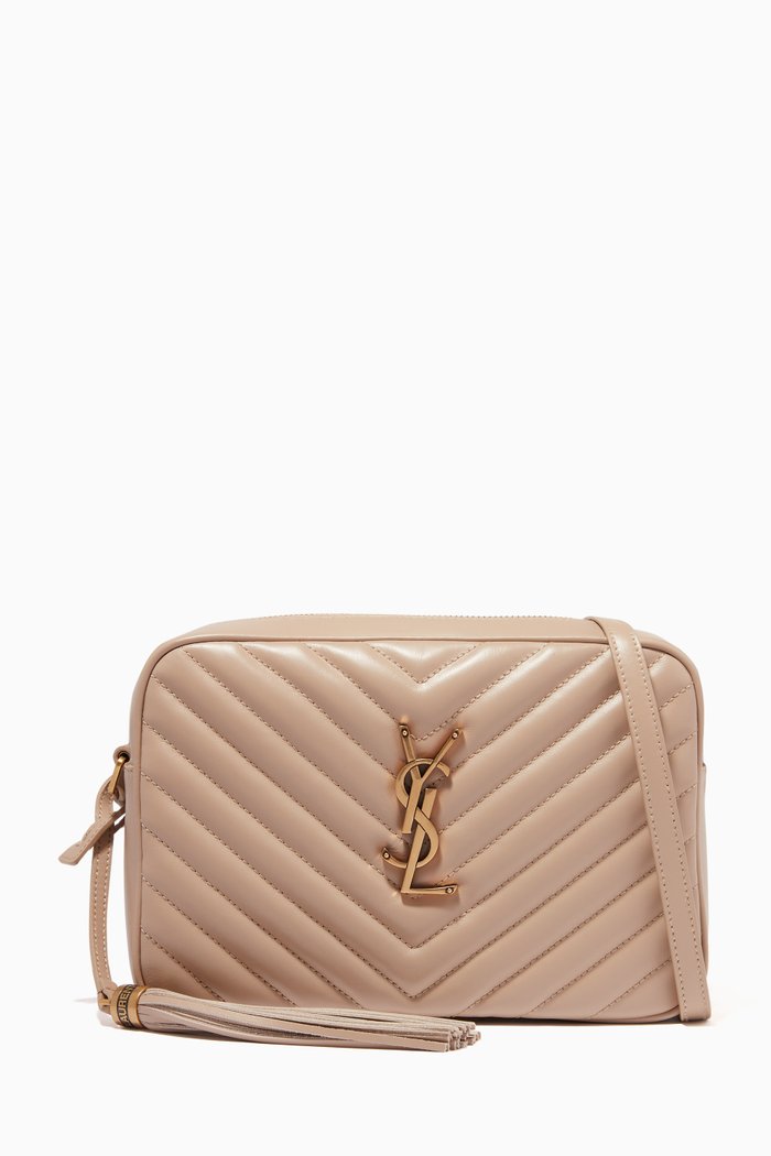 

Lou Camera Bag in Quilted Leather, Neutral