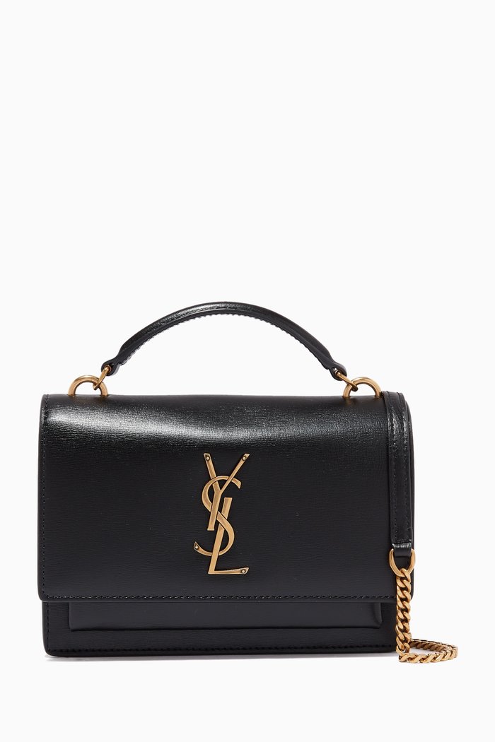 

Sunset Chain Wallet in Smooth Leather, Black