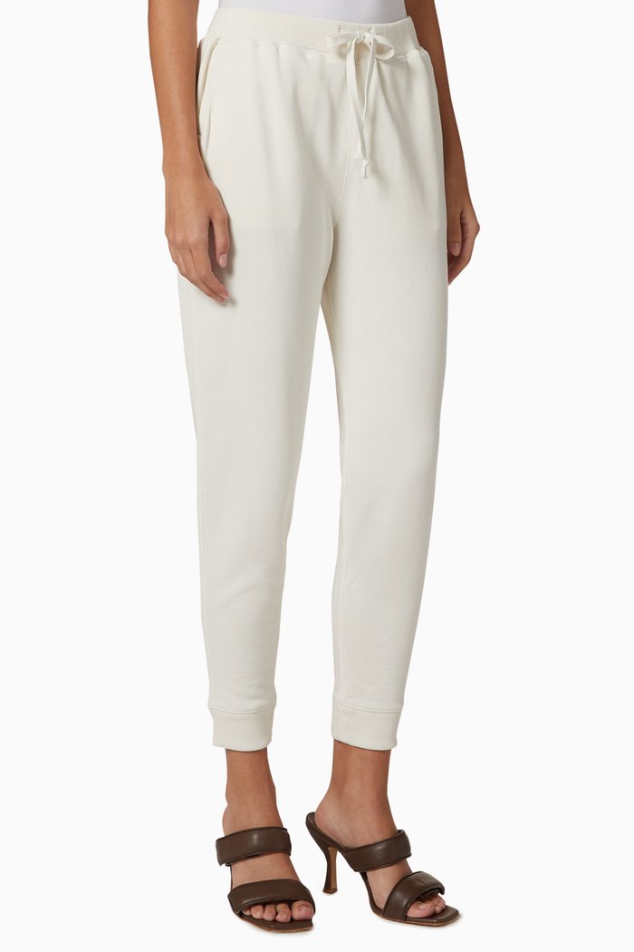 

Ribbed Cotton Sweatpants, White