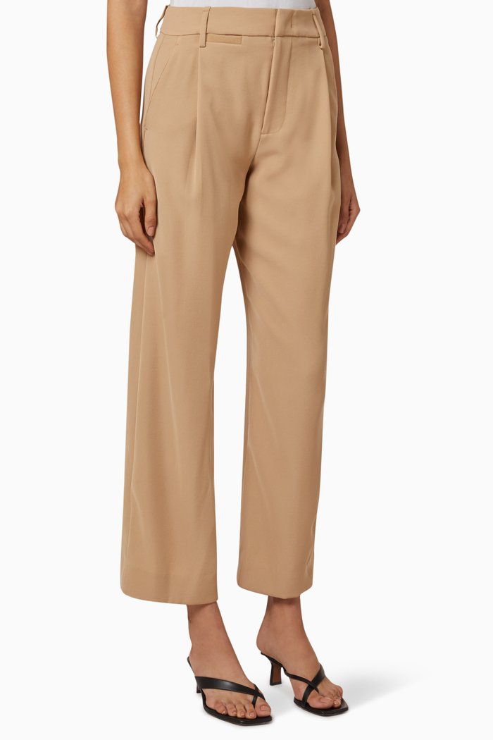 

Wide Leg Crepe Trousers, Black