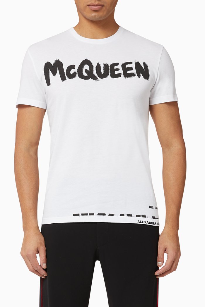 

McQueen Graffiti T-shirt in Cotton Jersey, Multicolour