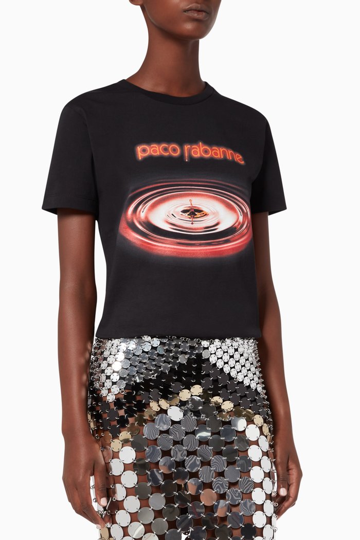 

Drop Print Jersey T-Shirt, Black