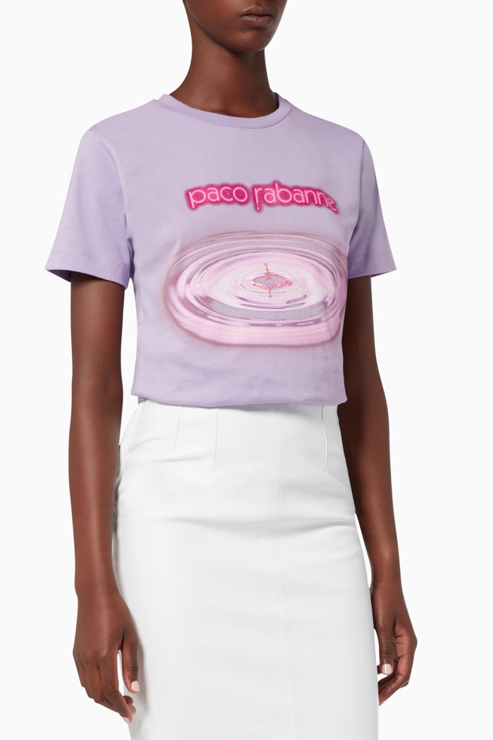 

Drop Print Jersey T-Shirt, Purple