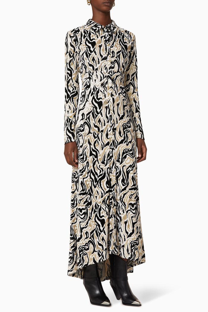 

Long Jacquard Dress, White