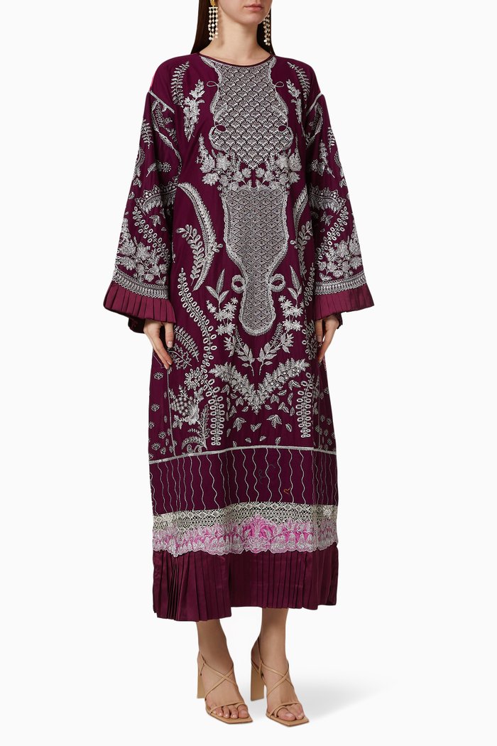 

Usiku Embroidered Kaftan, Purple