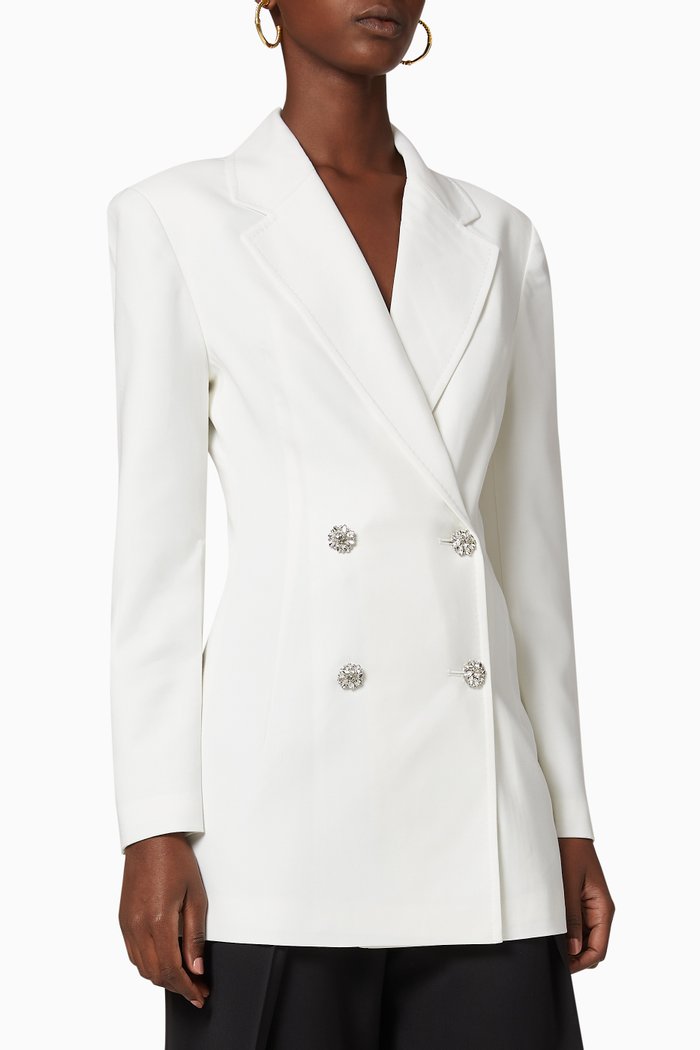 

Fonda Wool Blazer, White
