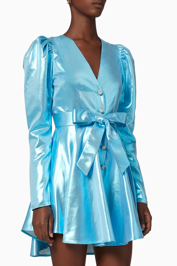 

Emma Metallic Dress, Blue