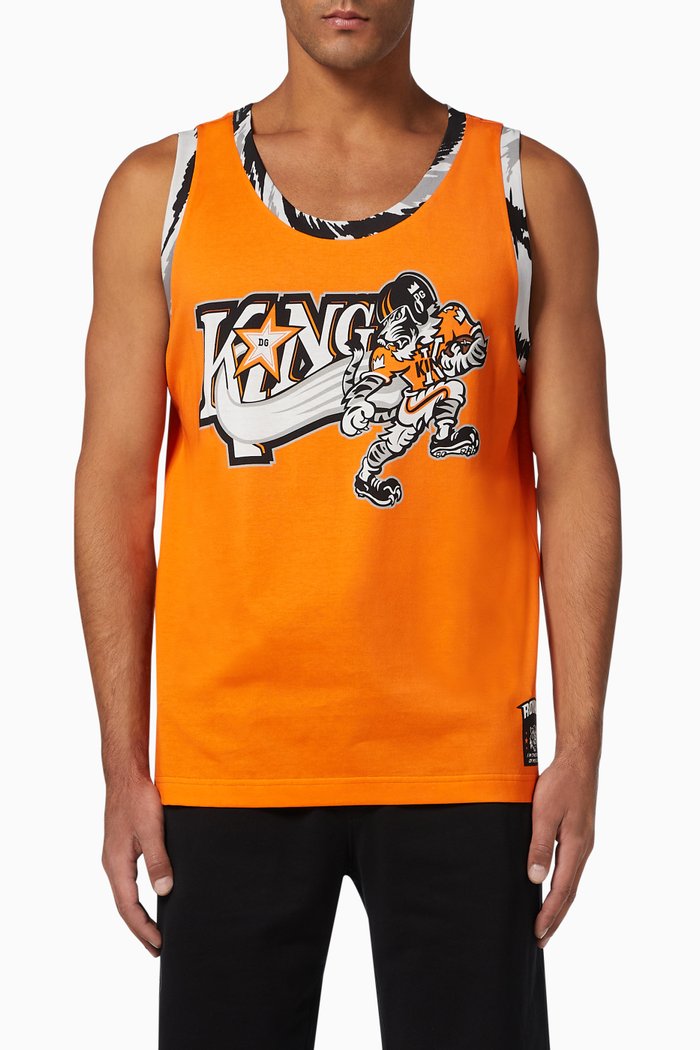 King Basketball Jersey T-Shirt, Orange