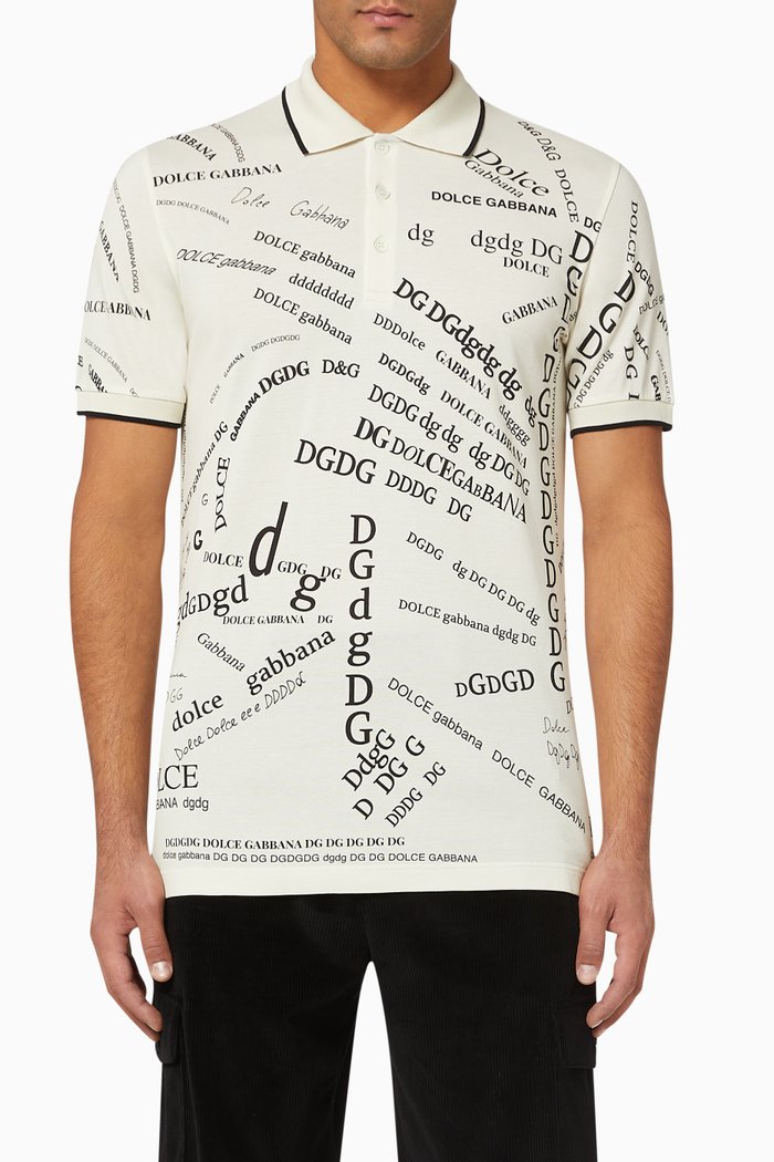 

DG Lettering Polo T-Shirt, Neutral