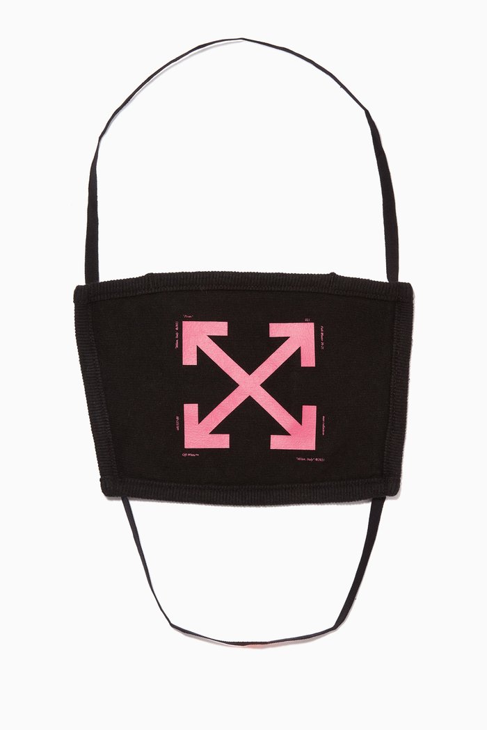 

Arrows Face Mask in Cotton, Pink
