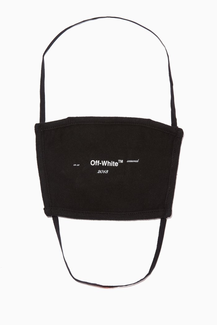 

Logo Face Mask in Cotton, Black