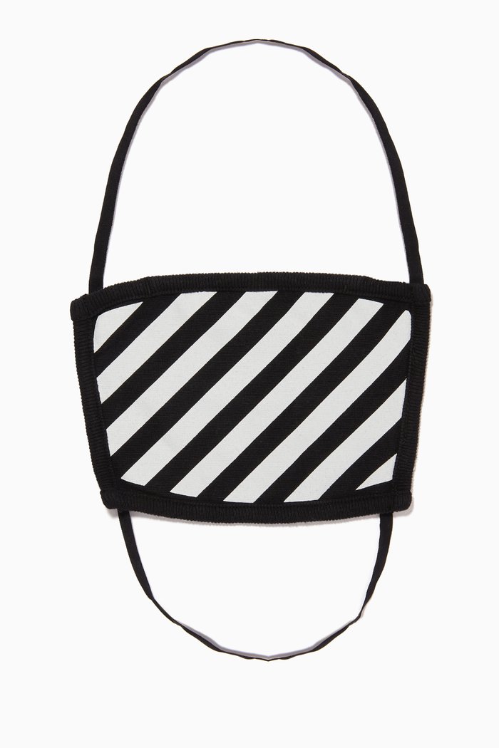 

Diag Face Mask in Cotton, Black