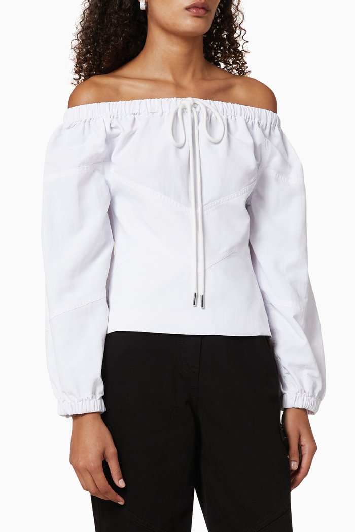 

Silvia Off-The-Shoulder Top, White
