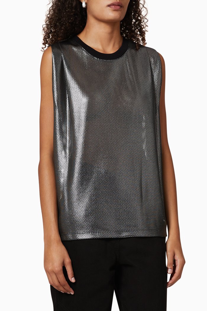 

Tyler Mesh Tank Top, Silver