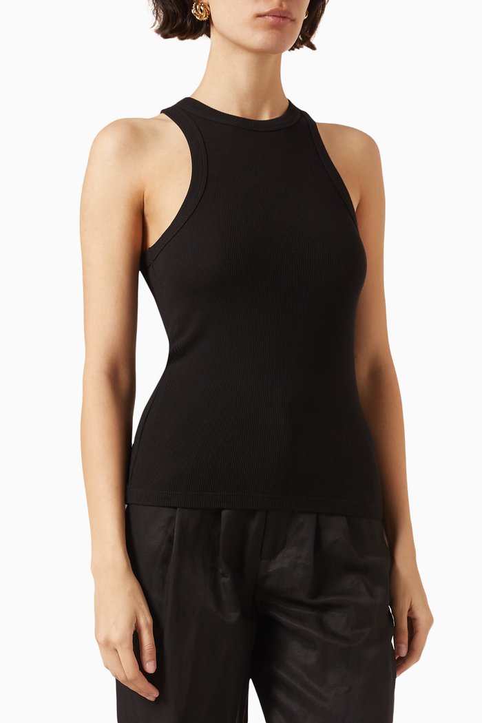 

Eva Cotton Tank Top, Black