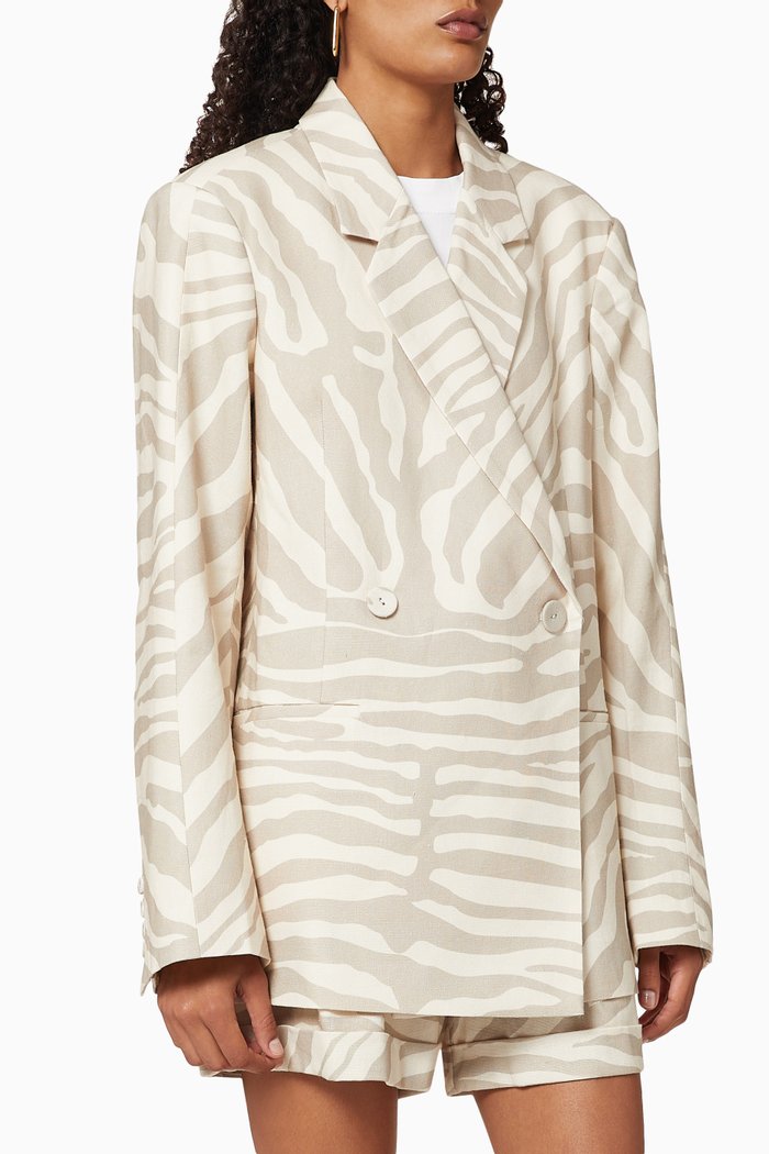 

Kaia Linen Blazer, Neutral