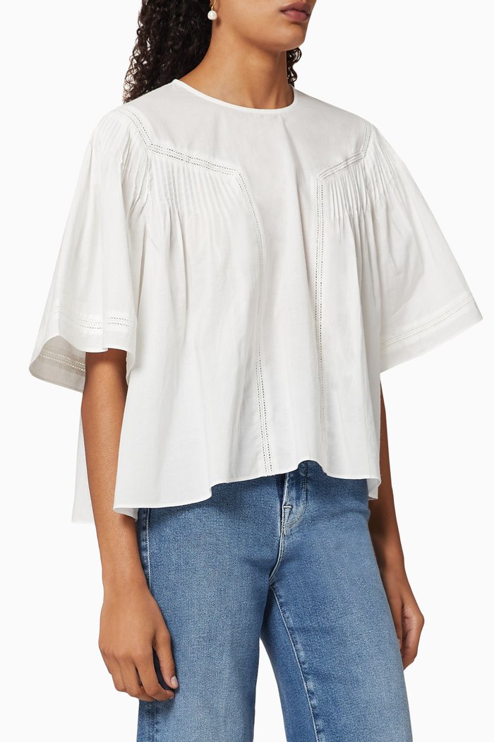 Eloise Cotton Top, White