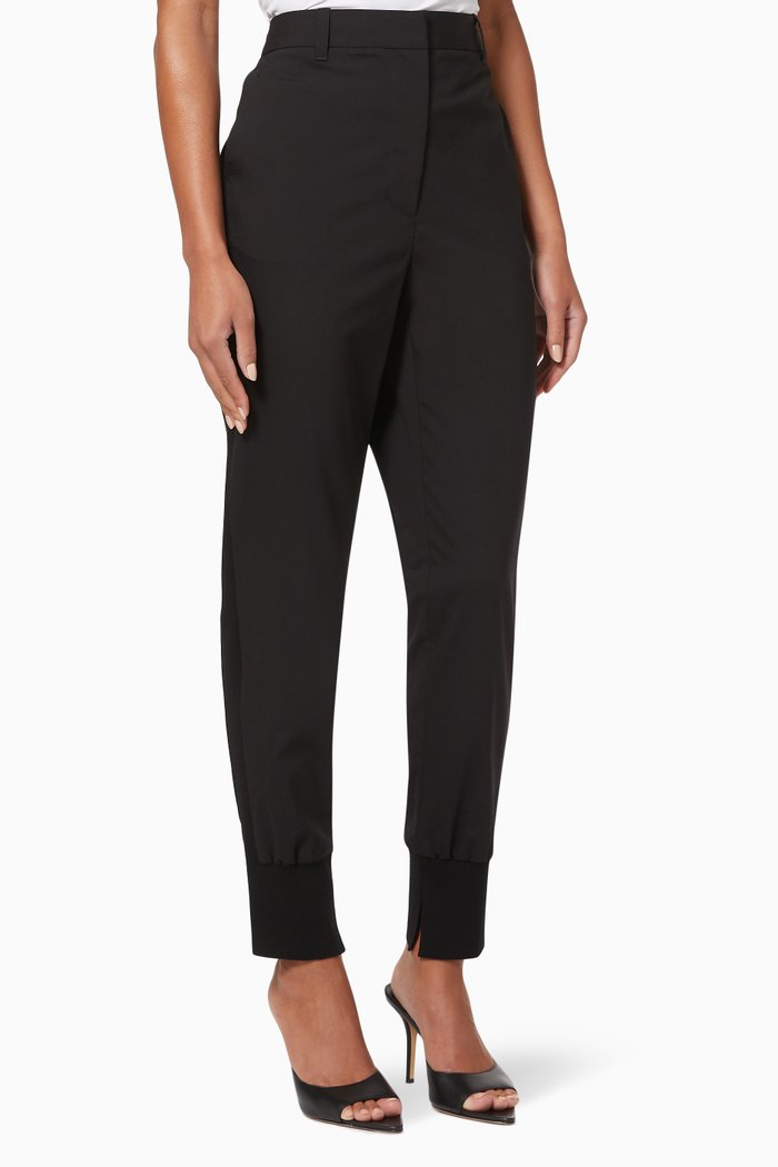 

Jogger Pants in Llightweight Wool, Black