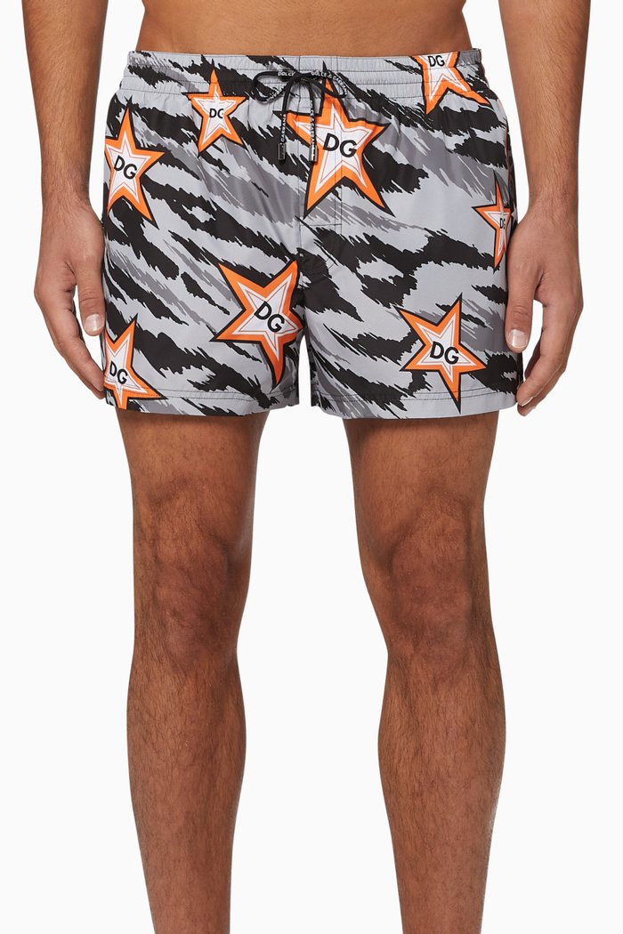 

DG King Tiger Swim Shorts, Black