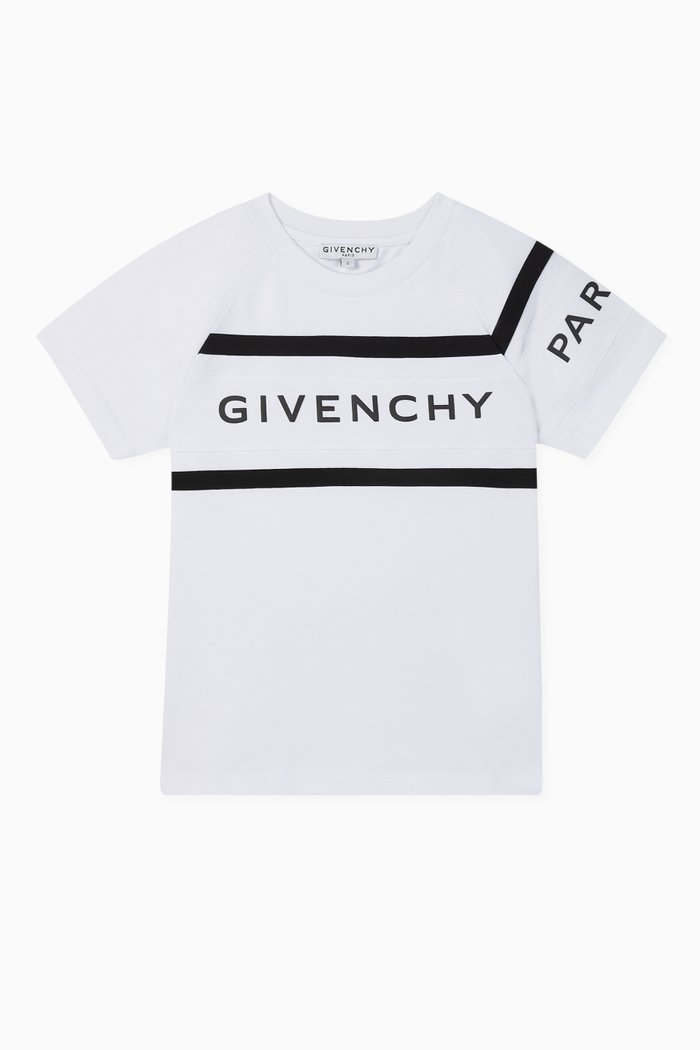 

Logo Panel Cotton T-Shirt, White