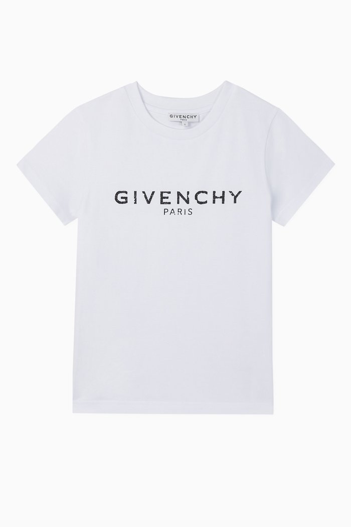 

Cracked Logo Cotton T-Shirt, White