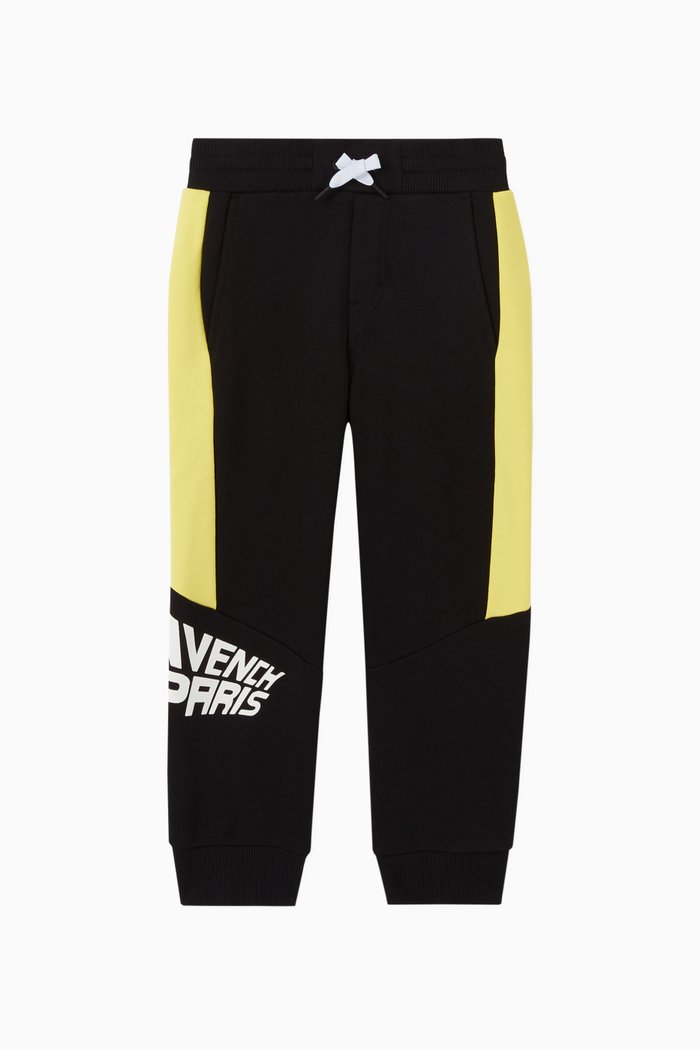 

Logo Cotton Fleece Jersey Sweatpants, Black