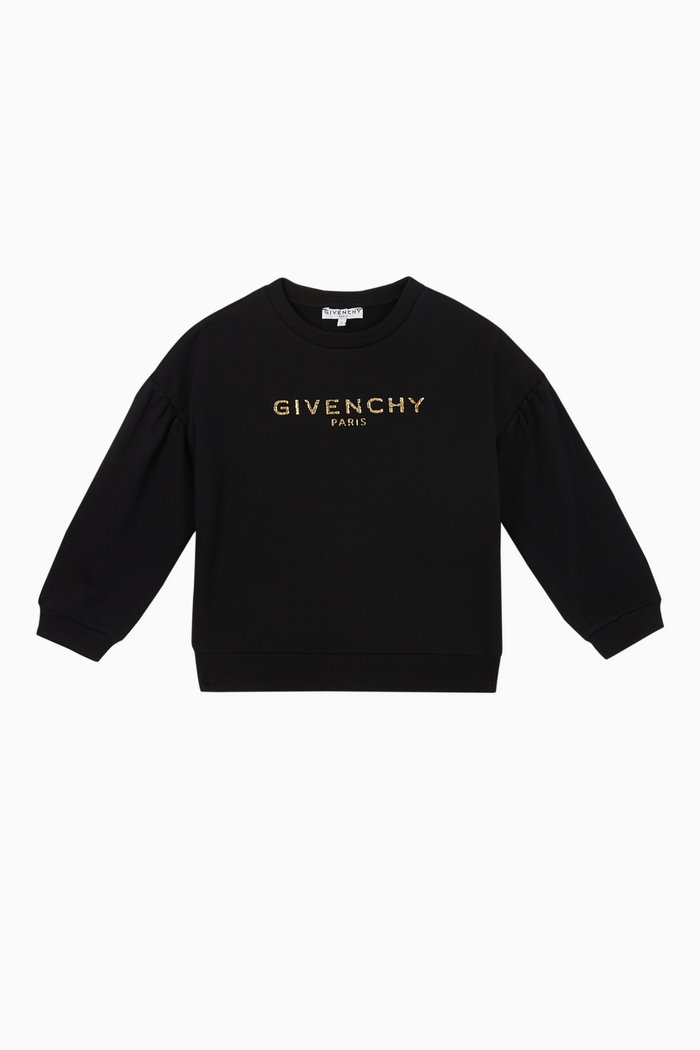 

Cracked Foil Logo Jersey Sweatshirt, Black
